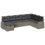 Juego de Sofá de Jardín de 8 Piezas con Cojines Gris de Ratán Poliéster von , Outdoor-Sofas - Ref: Foro24-3359128, Preis: 490...