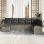 Juego de Sofá de Jardín de 8 Piezas con Cojines Gris de Ratán Poliéster von , Outdoor-Sofas - Ref: Foro24-3359128, Preis: 490...