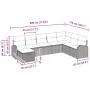 Set de Sofá de Jardín de 8 Piezas con Cojines Ratán Poliéster Gris Claro by , Outdoor sofas - Ref: Foro24-3359131, Price: 561...