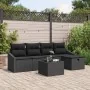 Juego de Sofás de Jardín de 6 Piezas con Cojines Ratán Poliéster Negro von , Outdoor-Sofas - Ref: Foro24-3359272, Preis: 367,...