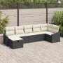 Juego de Sofá de Jardín de 7 Piezas con Cojines Negro Ratán Polimérico | Foro24.es | Tu tienda online para hogar, jardín y más Foro24.es