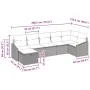 Juego de Sofás de Jardín de 7 Piezas con Cojines Beige de Rattan Poliéster von , Outdoor-Sofas - Ref: Foro24-3359299, Preis: ...