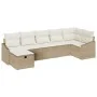 Juego de Sofá de Jardín de 7 Piezas con Cojines Beige Ratán Poliéster by , Outdoor sofas - Ref: Foro24-3359300, Price: 479,29...