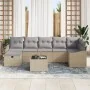 Conjunto de Sofá de Jardín de 8 Piezas con Cojines Beige de Ratán Sintético by , Outdoor sofas - Ref: Foro24-3359309, Price: ...