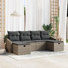 Conjunto de Sofá de Jardín de 6 Piezas con