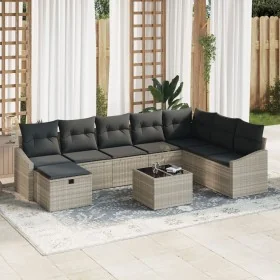 Conjunto de Sofá de Jardín de 9 Piezas con