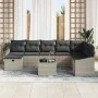 Conjunto de Sofá de Jardín de 9 Piezas con Cojines Ratán Poliéster Gris Claro | Foro24.es | Tu tienda online para hogar, jardín y más Foro24.es