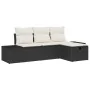 Juego de Sofá de Jardín de 4 Piezas con Cojines Poliratán Negro by , Outdoor sofas - Ref: Foro24-3359346, Price: 279,57 €, Di...