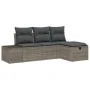 Conjunto de Sofá de Jardín de 4 Piezas con Cojines Ratán Poliéster Gris von , Outdoor-Sofas - Ref: Foro24-3359348, Preis: 282...