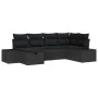 Juego de sofá de jardín de 6 piezas con cojines negro poliratán von , Outdoor-Sofas - Ref: Foro24-3359382, Preis: 417,22 €, R...