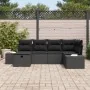 Juego de sofá de jardín de 6 piezas con cojines negro poliratán von , Outdoor-Sofas - Ref: Foro24-3359382, Preis: 417,22 €, R...