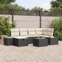 Juego de Sofás de Jardín de 7 Piezas con Cojines de Poliratán Negro by , Outdoor sofas - Ref: Foro24-3359386, Price: 456,86 €...