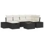 Juego de Sofás de Jardín de 7 Piezas con Cojines de Poliratán Negro by , Outdoor sofas - Ref: Foro24-3359386, Price: 456,86 €...