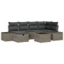 Juego de sofá de jardín de 7 piezas con cojines de ratán polivalente gris von , Outdoor-Sofas - Ref: Foro24-3359388, Preis: 4...