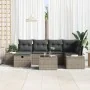 Juego de sofá de jardín de 7 piezas con cojines de ratán polivalente gris von , Outdoor-Sofas - Ref: Foro24-3359388, Preis: 4...
