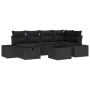 Conjunto de Sofá de Jardín de 7 Piezas con Cojines Negro Ratán Poli de , Sofás de exterior - Ref: Foro24-3359392, Precio: 474...
