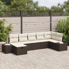 Set de Sofás de Jardín de 7 Piezas con Cojines