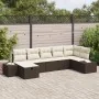 Set de Sofás de Jardín de 7 Piezas con Cojines Marrón Poliratán | Foro24.es | Tu tienda online para hogar, jardín y más Foro24.es