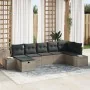 Juego de Sofá de Jardín de 7 Piezas con Cojines Gris Ratán Sintético by , Outdoor sofas - Ref: Foro24-3359398, Price: 453,13 ...