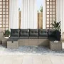 Juego de Sofá de Jardín de 7 Piezas con Cojines Gris Ratán Sintético by , Outdoor sofas - Ref: Foro24-3359398, Price: 453,13 ...