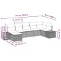 Conjunto de Sofás de Jardín de 7 Piezas con Cojines Beige Ratan Poliéster by , Outdoor sofas - Ref: Foro24-3359400, Price: 49...