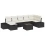 Juego de Sofás de Jardín de 8 Piezas con Cojines Poliratán Negro by , Outdoor sofas - Ref: Foro24-3359406, Price: 506,68 €, D...
