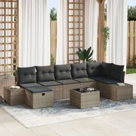 Conjunto de Sofá de 8 piezas para Jardín con Cojines Gris Poliratán von , Outdoor-Sofas - Ref: Foro24-3359408, Preis: 499,92 ...