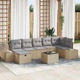 Set de Sofá de Jardín de 8 Piezas con Cojines