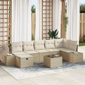 Conjunto de Sofás de Jardín de 8 Piezas con Cojines Beige de Poliratán von , Outdoor-Sofas - Ref: Foro24-3359410, Preis: 551,...