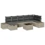 Juego de Sofá de Jardín de 8 Piezas con Cojines Gris de Ratán Sintético by , Outdoor sofas - Ref: Foro24-3359411, Price: 555,...