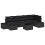 Conjunto de Sofá de Jardín de 8 Piezas con Cojines Negro Poliratán von , Outdoor-Sofas - Ref: Foro24-3359412, Preis: 529,94 €...