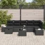 Conjunto de Sofá de Jardín de 8 Piezas con Cojines Negro Poliratán von , Outdoor-Sofas - Ref: Foro24-3359412, Preis: 529,94 €...