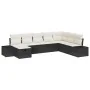 Set de Sofá de Jardín de 8 Piezas con Cojines Negro Ratán Sintético by , Outdoor sofas - Ref: Foro24-3359426, Price: 502,39 €...