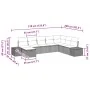 Conjunto de Sofá de Jardín de 8 Piezas con Cojines Gris Ratán Poliéster by , Outdoor sofas - Ref: Foro24-3359428, Price: 514,...