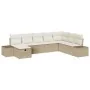 Conjunto de 8 Sofás de Jardín con Cojines Beige Poliratán de , Sofás de exterior - Ref: Foro24-3359430, Precio: 581,24 €, Des...