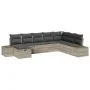 Juego de Sofá de Jardín de 8 Piezas con Cojines Ratán Poliéster Gris Claro by , Outdoor sofas - Ref: Foro24-3359431, Price: 5...