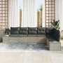 Juego de Sofá de Jardín de 8 Piezas con Cojines Ratán Poliéster Gris Claro by , Outdoor sofas - Ref: Foro24-3359431, Price: 5...