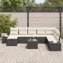 Juego de Sofá de Jardín de 9 piezas con cojines Negro Poliratán de , Sofás de exterior - Ref: Foro24-3359436, Precio: 545,70 ...