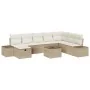 Juego de Sofá de Jardín de 9 Piezas con Cojines Beige Poliratán by , Outdoor sofas - Ref: Foro24-3359440, Price: 635,14 €, Di...