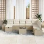 Juego de Sofá de Jardín de 9 Piezas con Cojines Beige Poliratán by , Outdoor sofas - Ref: Foro24-3359440, Price: 635,14 €, Di...