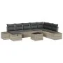 Conjunto de Sofá de Jardín de 9 Piezas con Cojines de Rattan Polimérico Gris Claro von , Outdoor-Sofas - Ref: Foro24-3359441,...