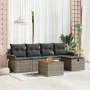 Juego de Sofás de Jardín de 6 Piezas con Cojines Gris Ratán Poliéster by , Outdoor sofas - Ref: Foro24-3359447, Price: 349,75...