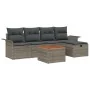 Juego de Sofás de Jardín de 6 Piezas con Cojines Gris Ratán Poliéster by , Outdoor sofas - Ref: Foro24-3359447, Price: 349,75...