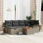 Juego de Sofás de Jardín de 7 Piezas con Cojines Gris de Ratán Polipropileno by , Outdoor sofas - Ref: Foro24-3359454, Price:...