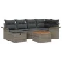 Juego de Sofás de Jardín de 7 Piezas con Cojines Gris de Ratán Polipropileno by , Outdoor sofas - Ref: Foro24-3359454, Price:...