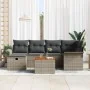 Juego de Sofás de Jardín de 7 Piezas con Cojines Gris de Ratán Polipropileno by , Outdoor sofas - Ref: Foro24-3359454, Price:...