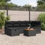 Conjunto de Sofá de Jardín de 7 Piezas con Cojines de Ratán Sintético Negro | Foro24.es | Tu tienda online para hogar, jardín y más Foro24.es