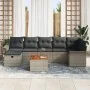 Juego de Sofá de Jardín de 8 Piezas con Cojines Gris Ratán de by , Outdoor sofas - Ref: Foro24-3359461, Price: 482,98 €, Disc...