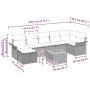 Juego de Sofá de Jardín de 8 Piezas con Cojines Gris Ratán de by , Outdoor sofas - Ref: Foro24-3359461, Price: 482,98 €, Disc...