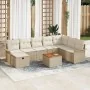 Conjunto de Sofás de Jardín de 9 Piezas con Cojines Beige Polirratán von , Outdoor-Sofas - Ref: Foro24-3359470, Preis: 604,03...